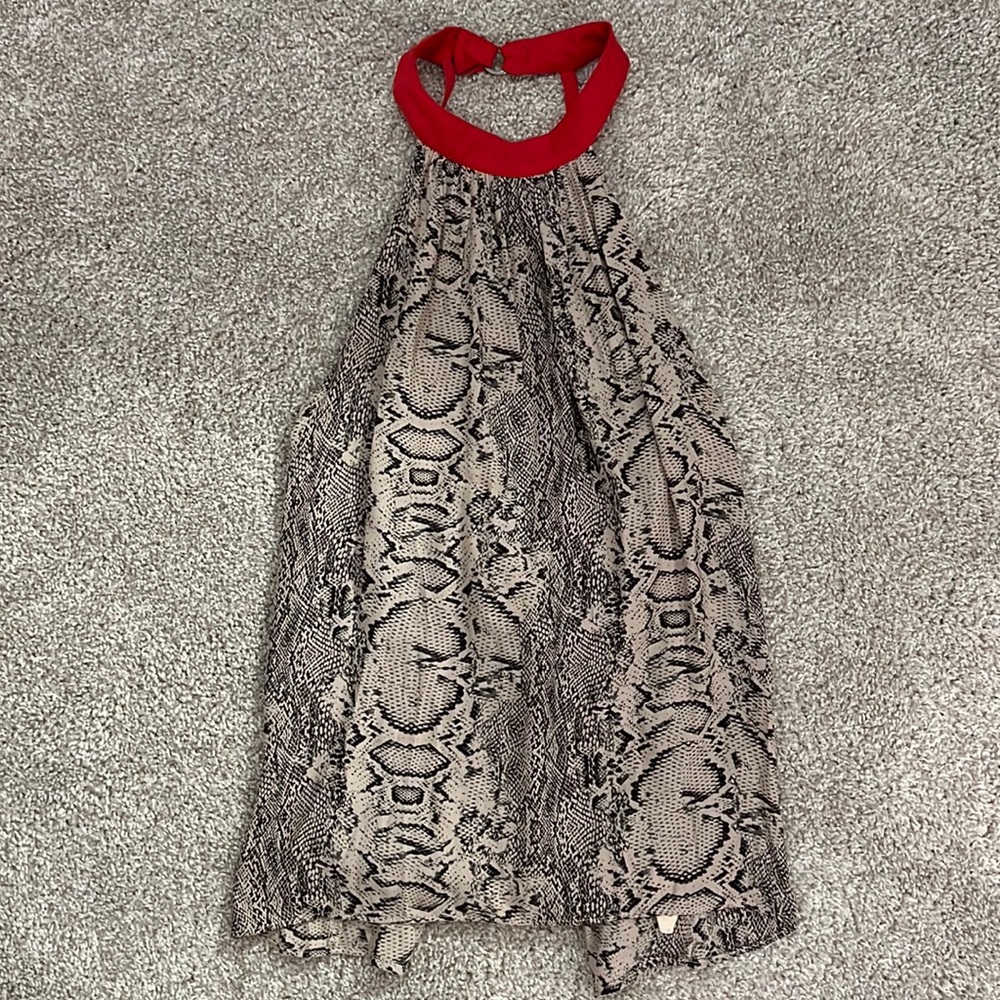 Free People Snakeskin Halter Top